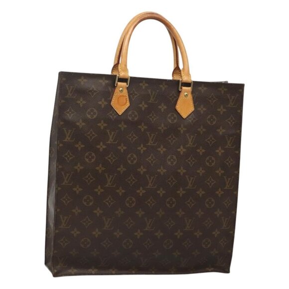 LOUIS VUITTON Monogram Sac Plat Hand Bag M51140 LV Auth am8350 - Picture 1 of 16